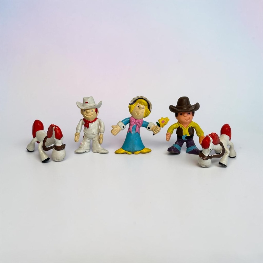 TDQTA Imperial Bendy Figures Set 5pc Hong Kong Western Cowboy Multicolor Fair